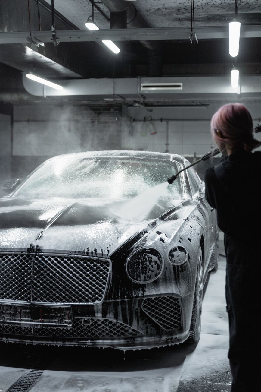 Matchgora founders Mateo Chen and Lena Gora in their detailing studio
